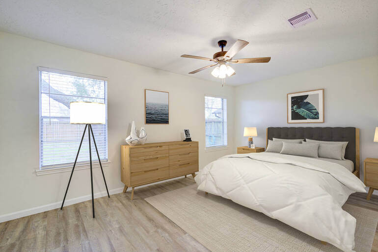 Chambre après home staging virtuel